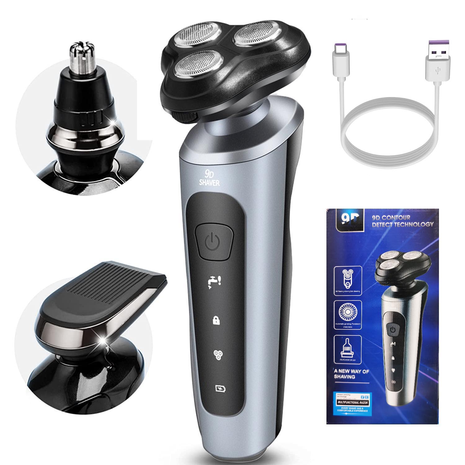 Mens Grooming Kit Bag - Yeni Man Elektrikli Tıraş Makinesi USB