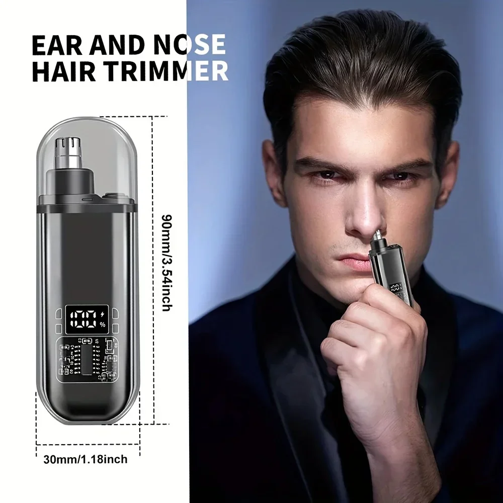 Mens Grooming Kit Bag - Erkekler için USB C Şarjlı Burun