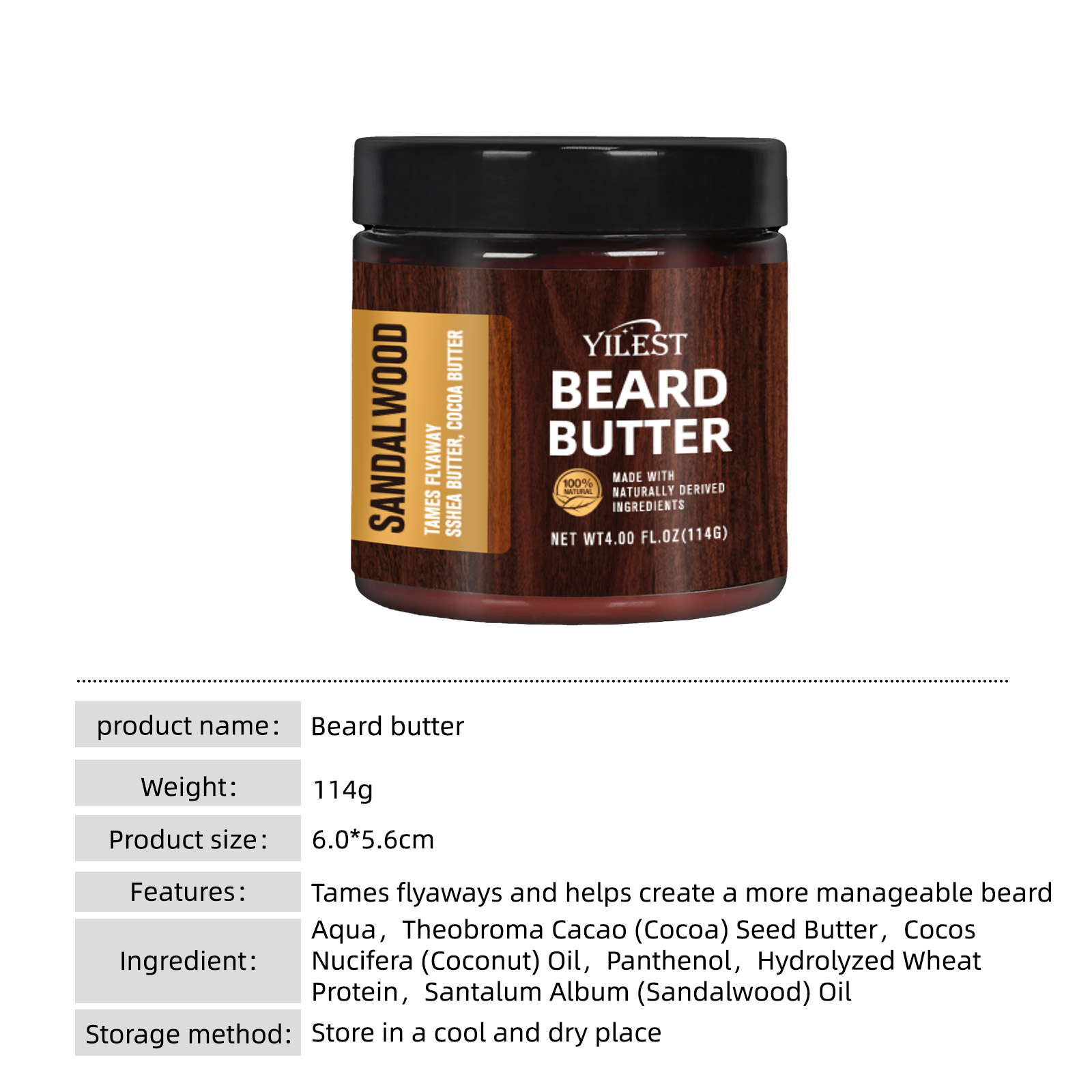 Aftershave Balm Mens - 114g Sandal Ağacı Sakal Yağı Erkekler