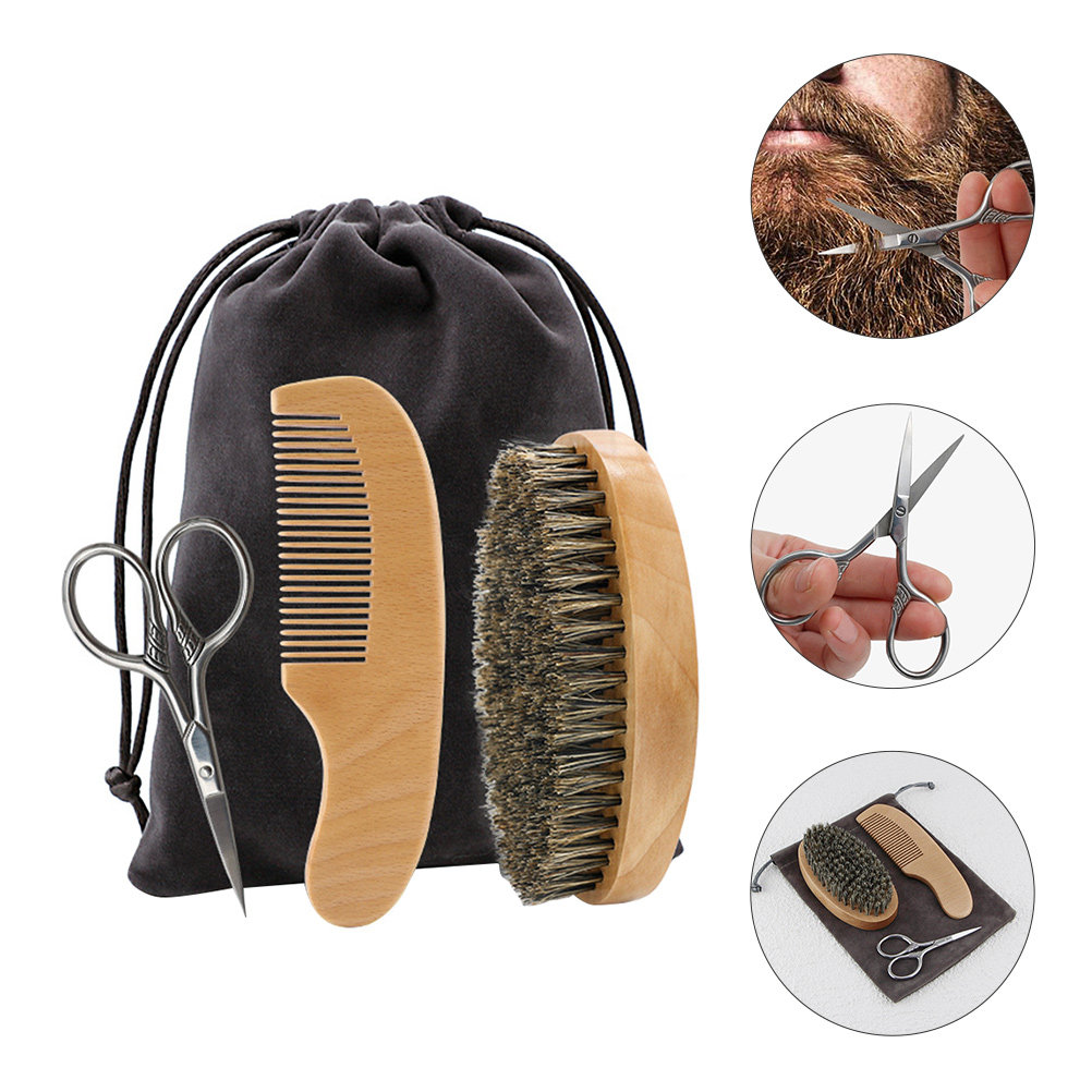 Mens Grooming Kit Bag - Erkekler için 1 Set Sakal Şekillendirme