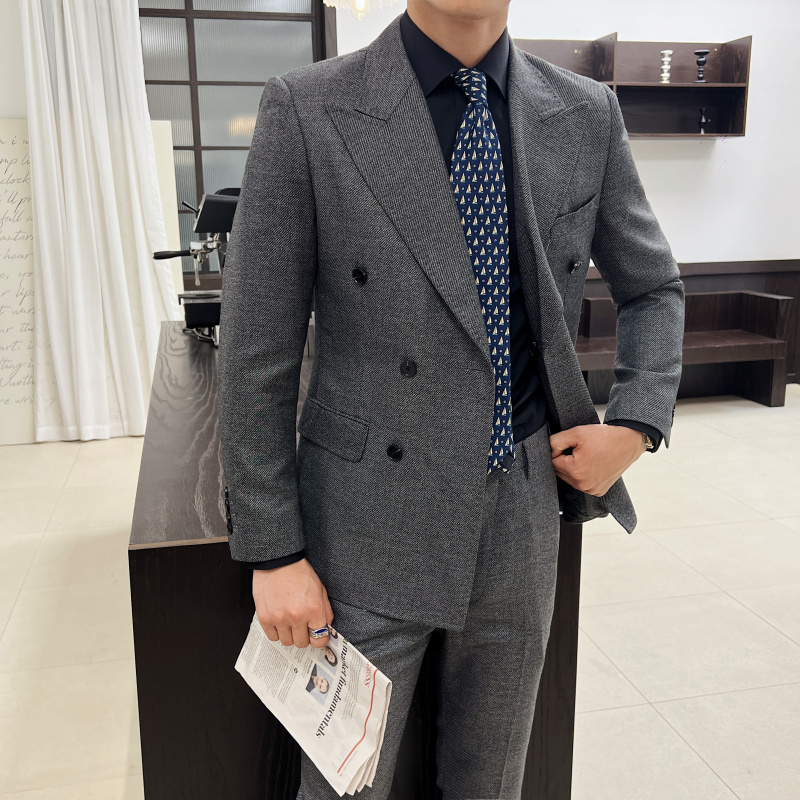 Erkekler Vintage lüks çift göğ - Men Grooming Outfit incelemesi ve fiyatı
