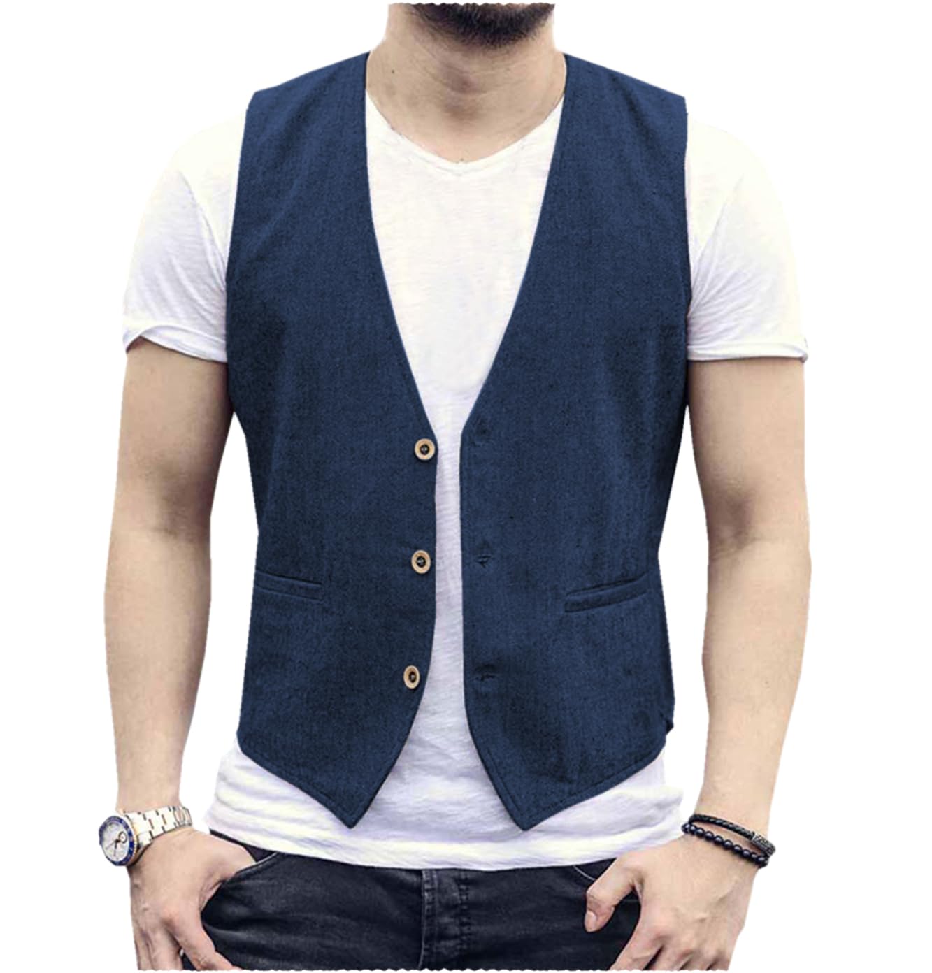 Keten Erkek Yelek Düğün Damat  - Men Grooming Outfit incelemesi ve fiyatı